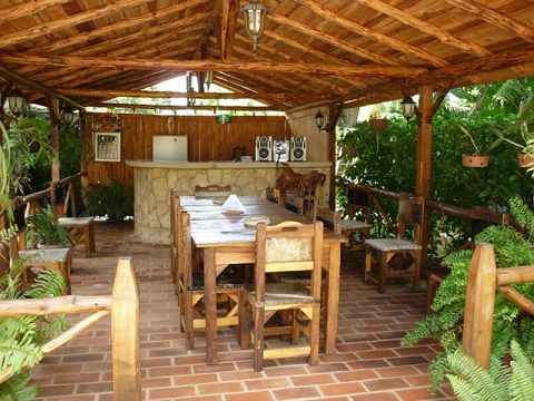 'Dining place by the pool' Casas particulares are an alternative to hotels in Cuba.